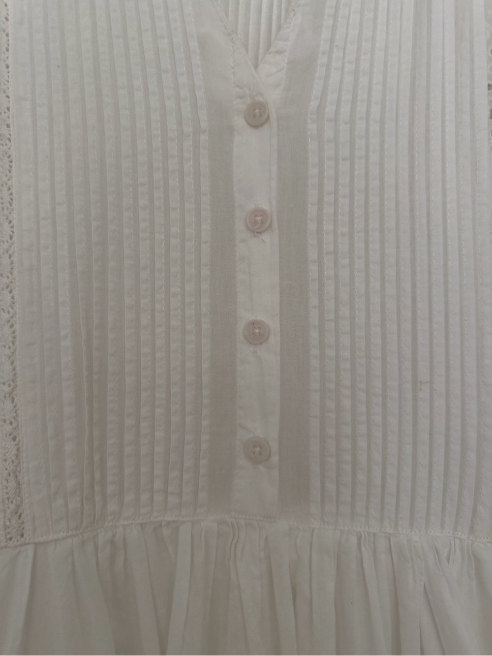 Zara White Eyelet V-Neck Maxi Dress 100% cotton - Picture 3 of 7